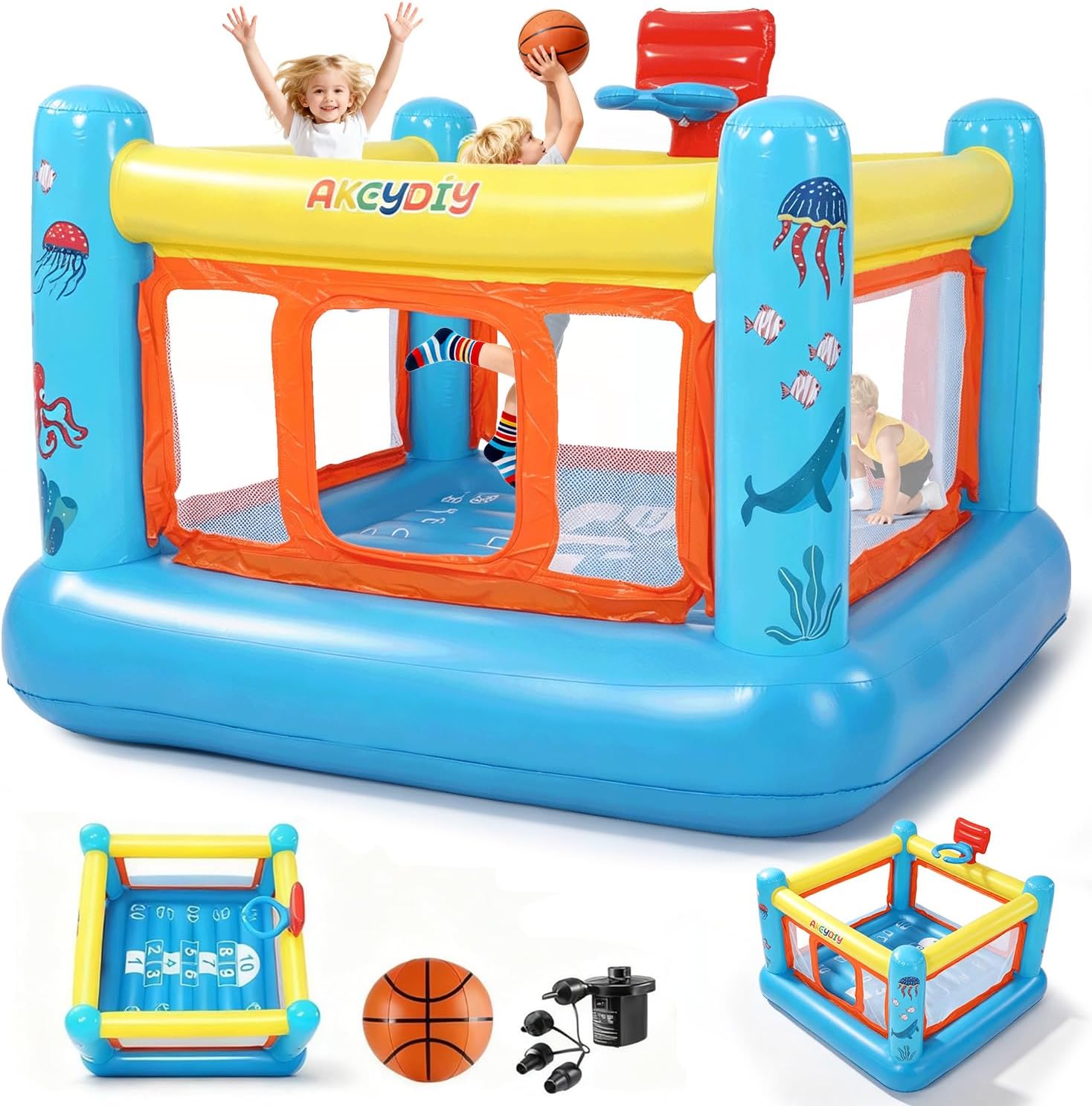 Kids Outdoor Bounce House - Bounce House, PVC Inflatable Bounce House