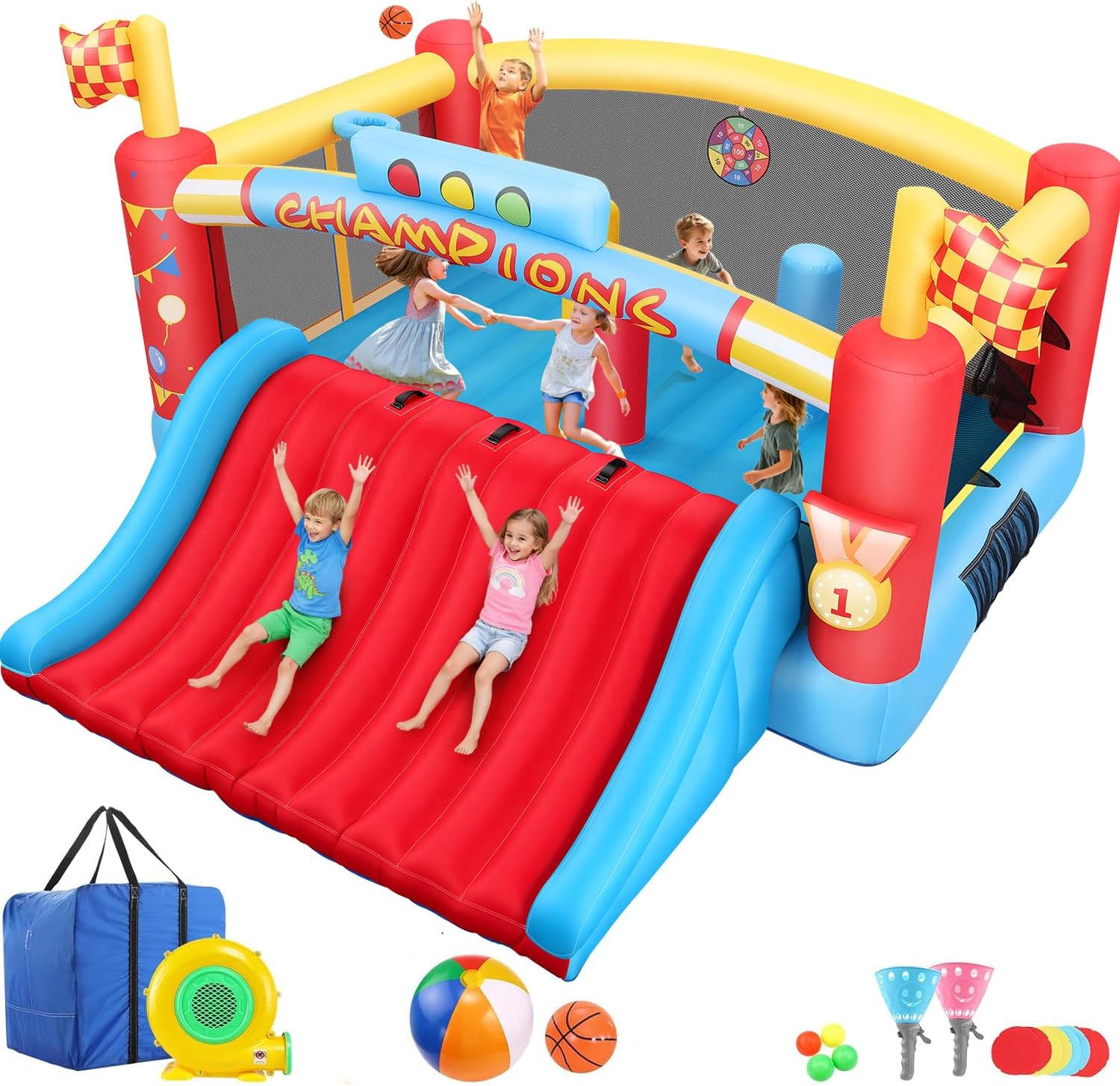 Kids Outdoor Bounce House - 13FT Big Inflatable Bounce House for