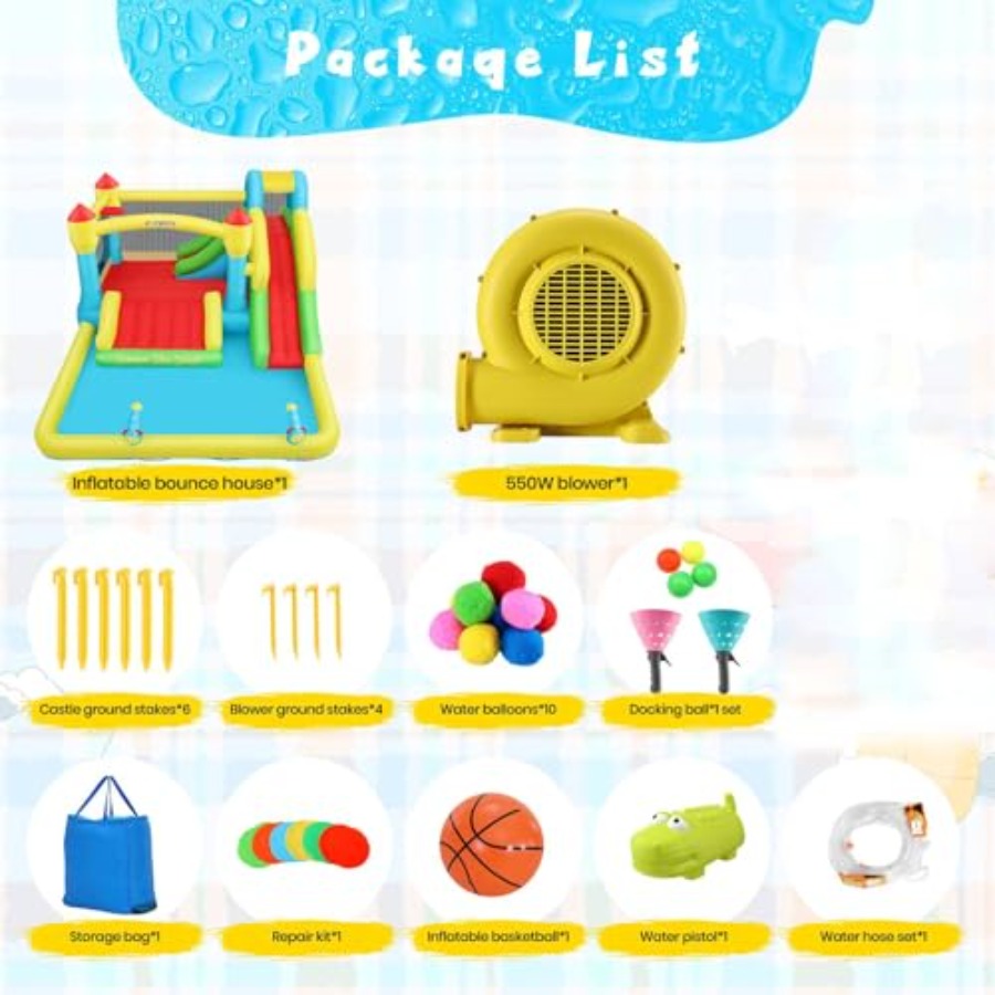 Outdoor/Indoor inflatable wate - огляд і ціна Kids Outdoor Bounce House