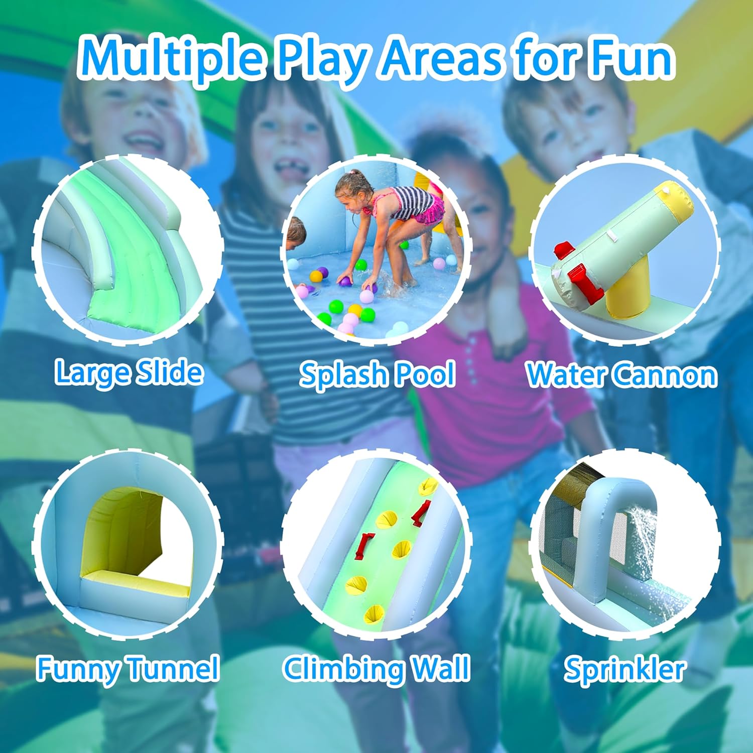6-in-1 Inflatable Kids Bounce  - огляд і ціна Kids Outdoor Bounce House