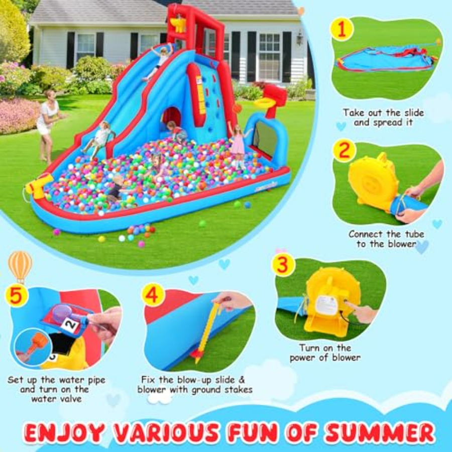Backyard outdoor water slide i - огляд і ціна Kids Outdoor Bounce House
