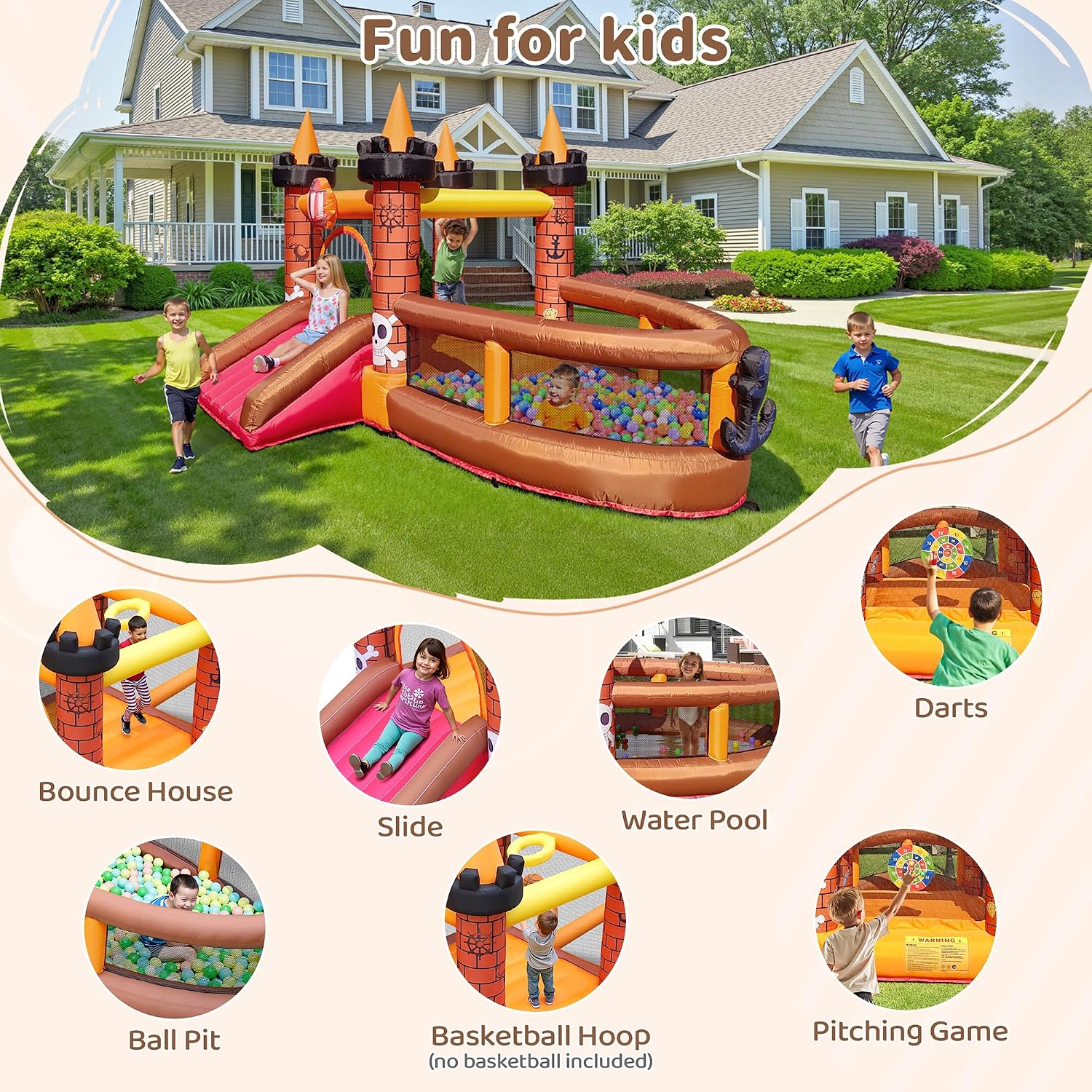 Inflatable Bounce House for Ki - огляд і ціна Kids Outdoor Bounce House
