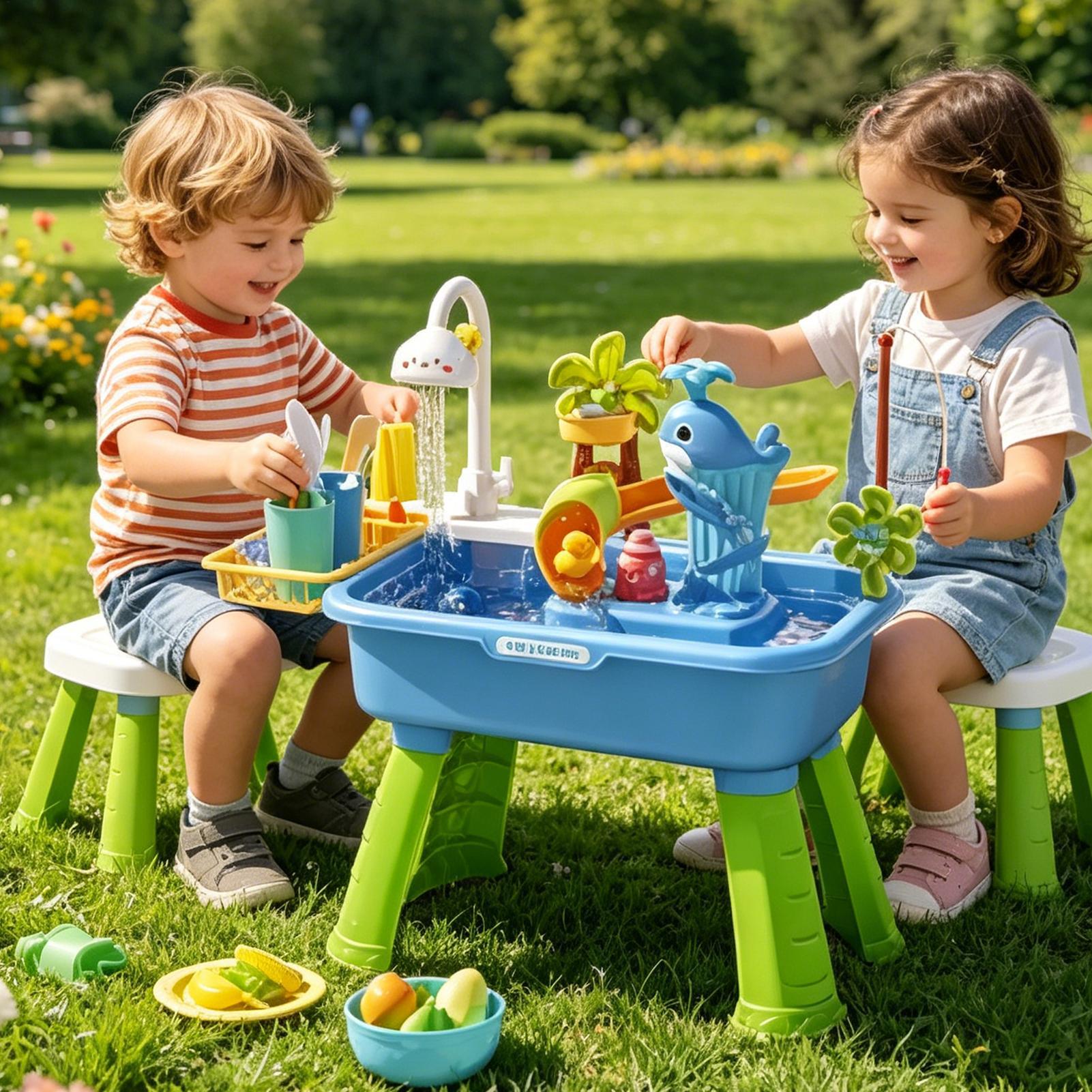 Toddler Water Table Kitchen Pl - огляд і ціна Kids Outdoor Sensory Table