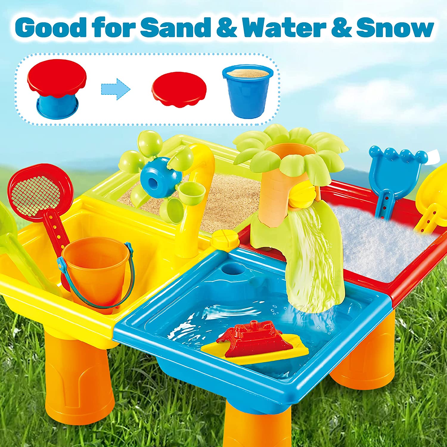 Beach Table Sand Play Toys Chi - огляд і ціна Kids Outdoor Nature Toys