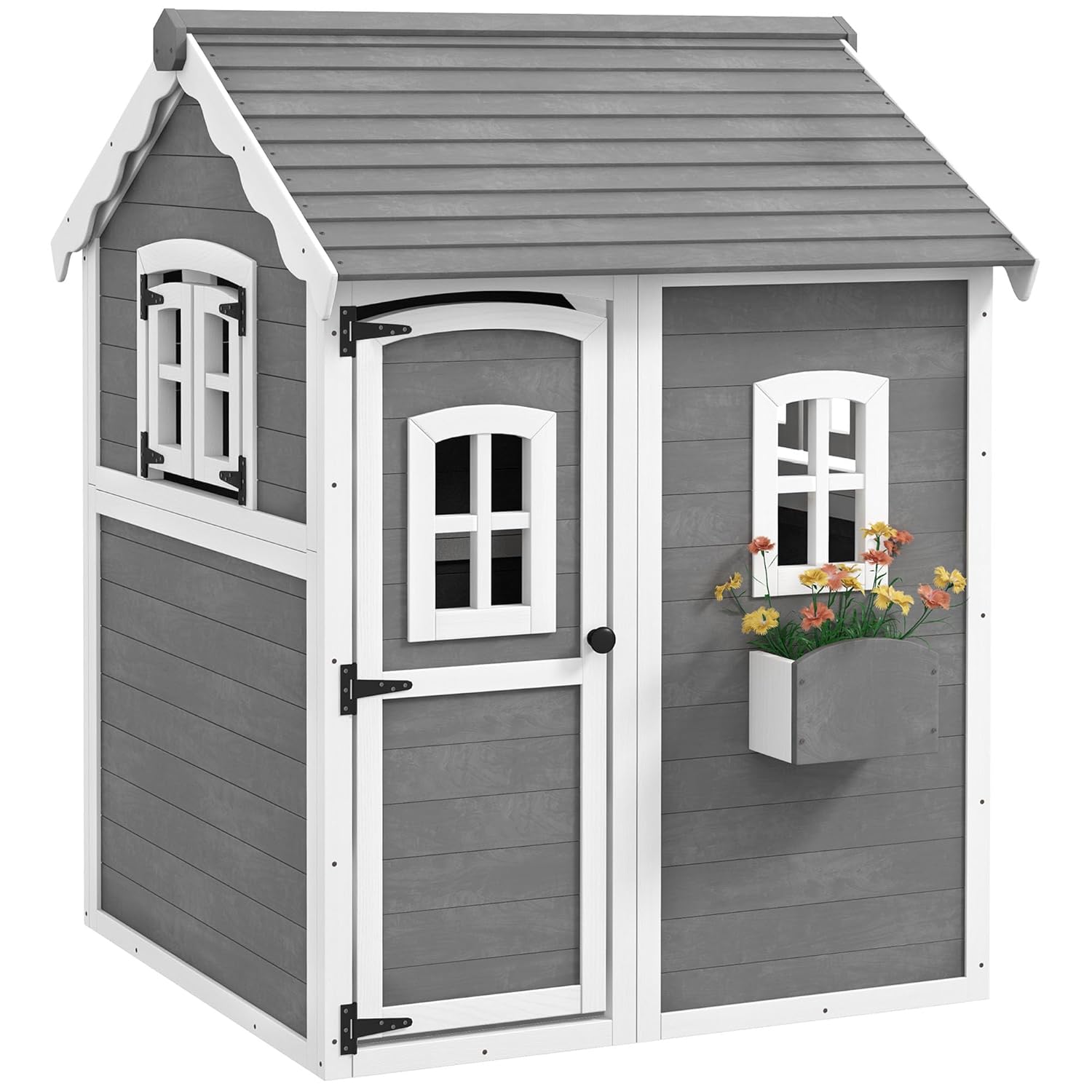 #Wooden Outdoor Playhouse with - огляд і ціна Kids Outdoor Wooden Playhouse