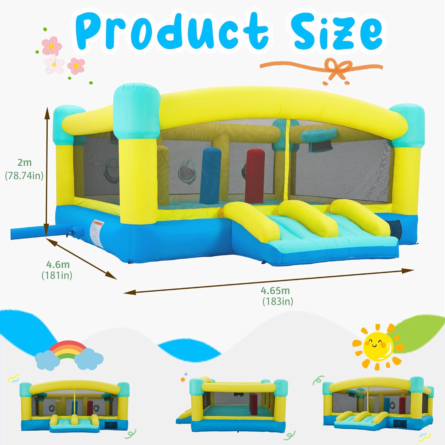 Big Bounce House,15 x 14.8 FT  - огляд і ціна Kids Outdoor Bounce House