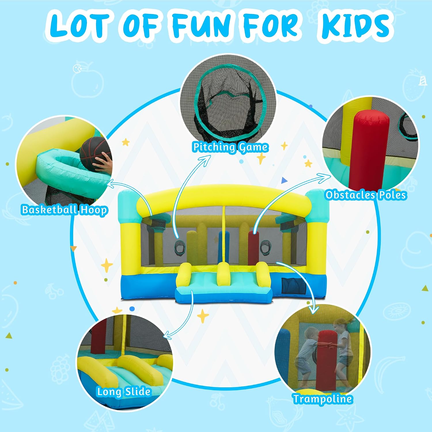 Big Bounce House,15 x 14.8 FT  - огляд і ціна Kids Outdoor Bounce House