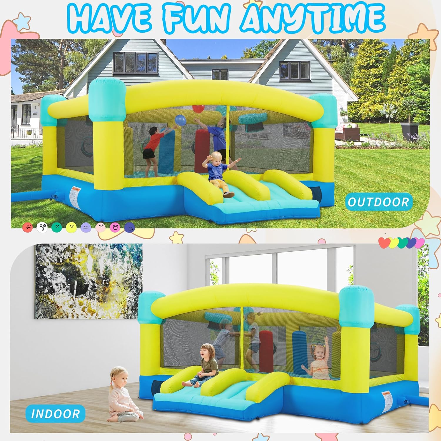 Big Bounce House,15 x 14.8 FT  - огляд і ціна Kids Outdoor Bounce House