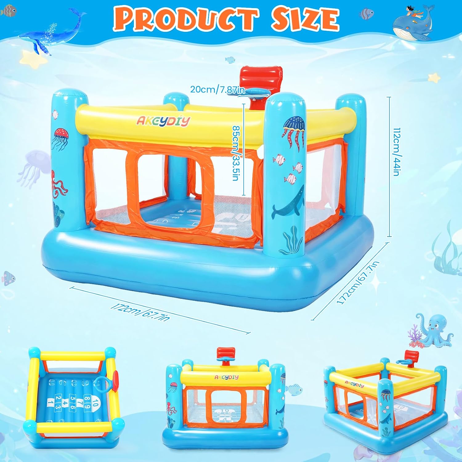 Bounce House, PVC Inflatable B - огляд і ціна Kids Outdoor Bounce House