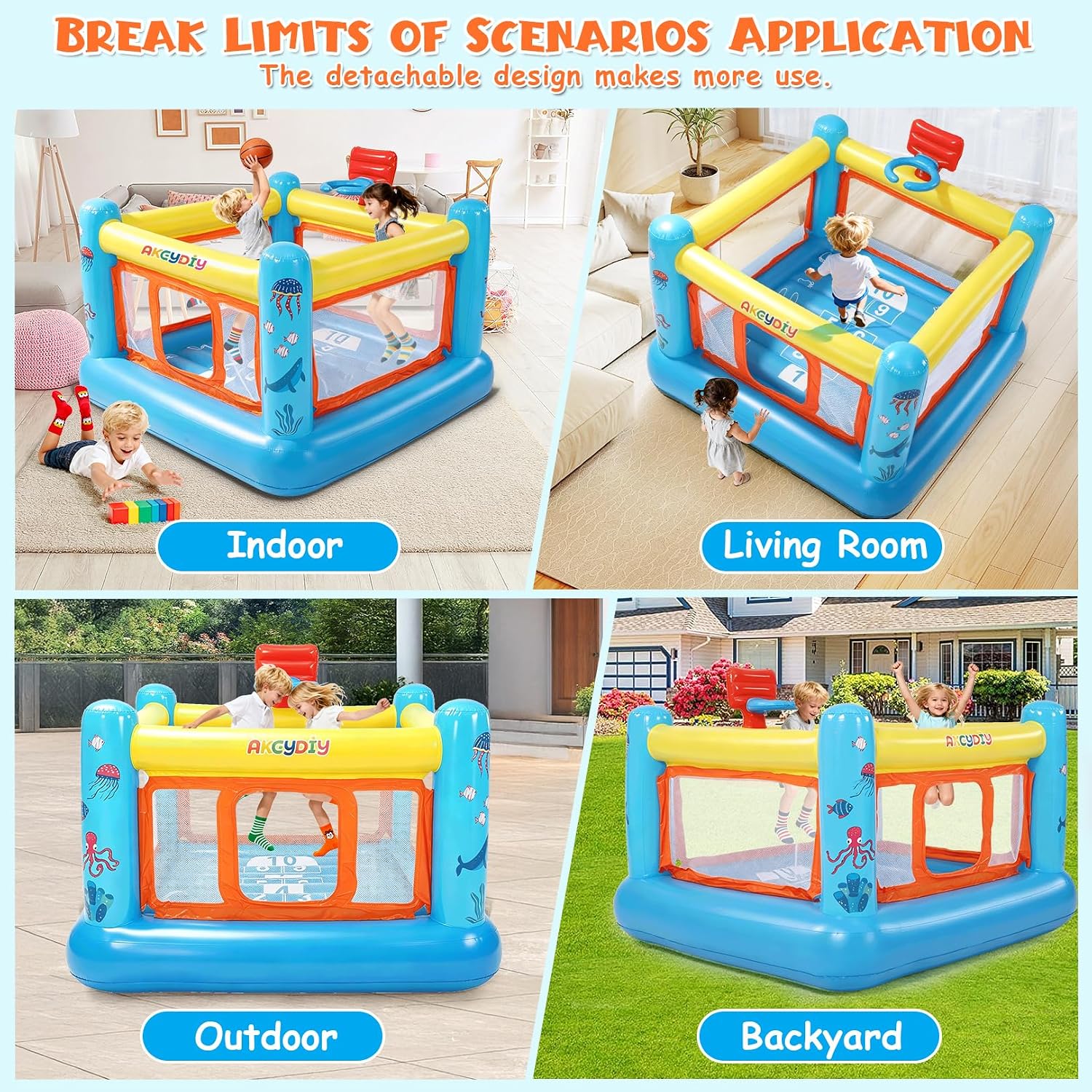 Bounce House, PVC Inflatable B - огляд і ціна Kids Outdoor Bounce House