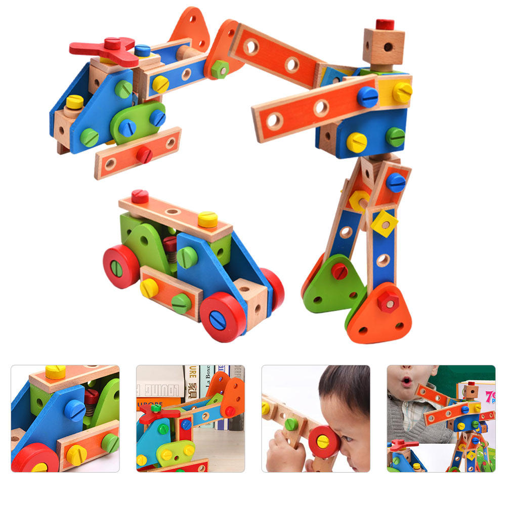 1Set Creative Wooden Nut Assem - огляд і ціна Kids Outdoor Education