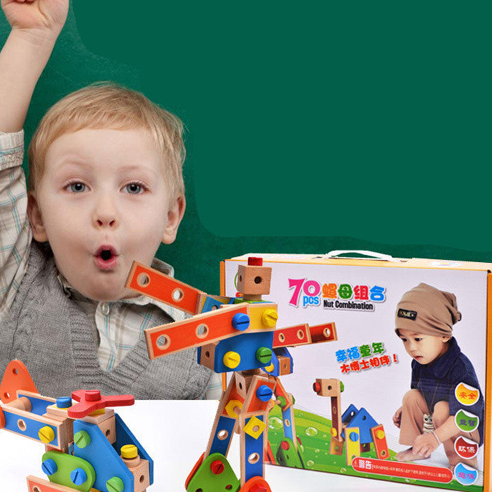 1Set Creative Wooden Nut Assem - огляд і ціна Kids Outdoor Education