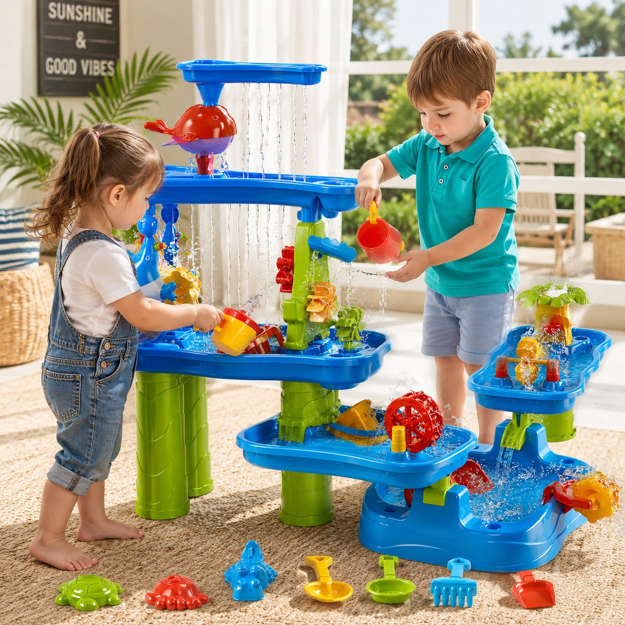 5-Tier Water Table For Kids, W - огляд і ціна Kids Outdoor Sensory Table