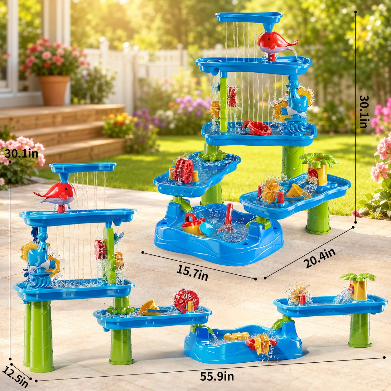 5-Tier Water Table For Kids, W - огляд і ціна Kids Outdoor Sensory Table