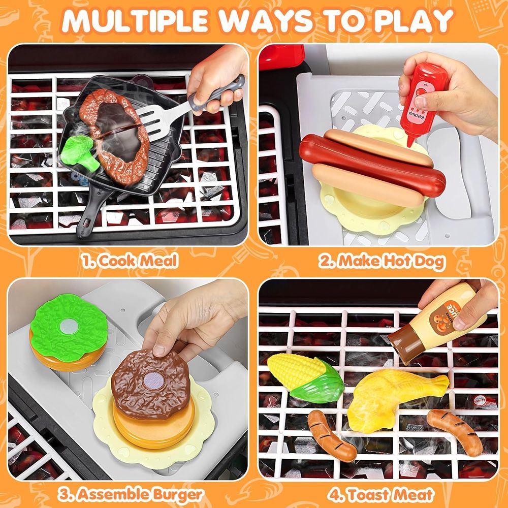 Kids Play Kitchen Toys, BBQ Gr - огляд і ціна Kids Outdoor Grill