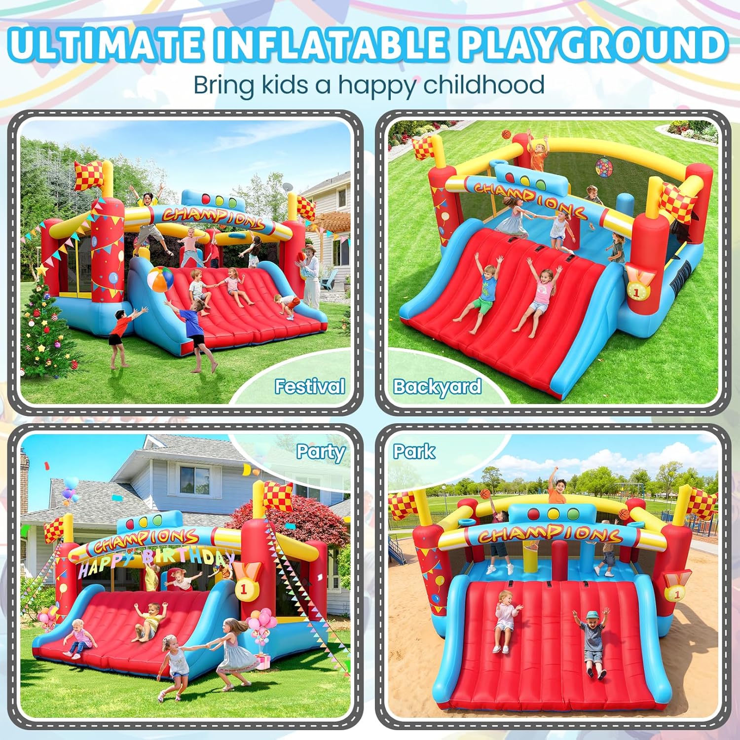 13FT Big Inflatable Bounce Hou - огляд і ціна Kids Outdoor Bounce House