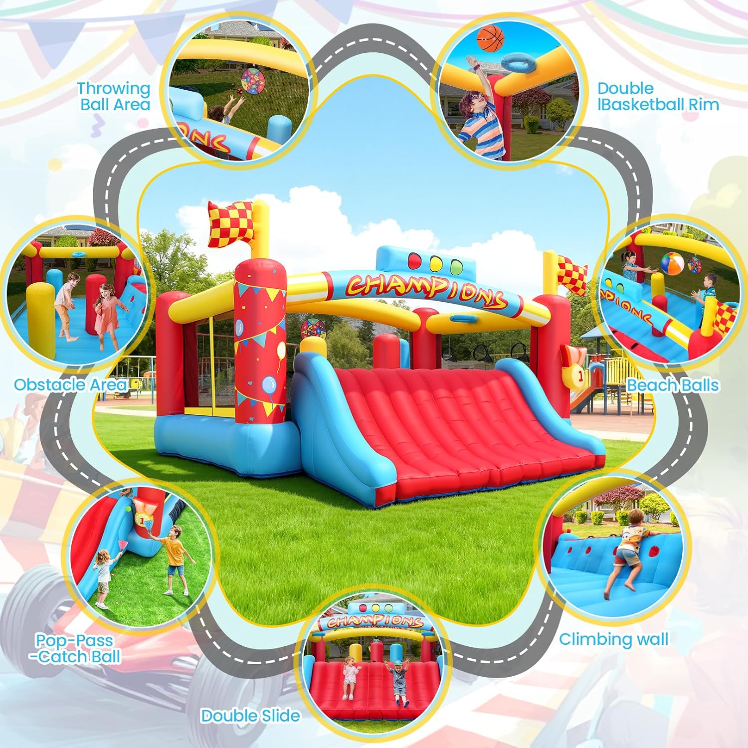 13FT Big Inflatable Bounce Hou - огляд і ціна Kids Outdoor Bounce House