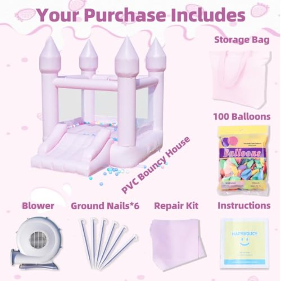 PVC bounce house for kids 3-6  - огляд і ціна Kids Outdoor Bounce House