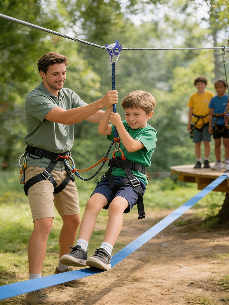 Outdoor Pulley Zip Line Quick  - огляд і ціна Kids Outdoor Zipline